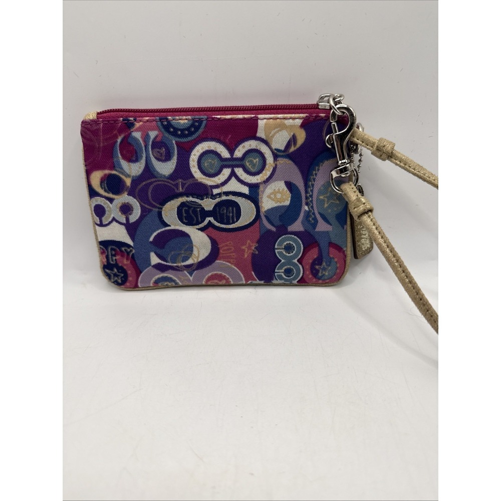 Vintage Coach Poppy Colorful Wristlet Purse Clutch Y2K - Picture 6 of 12